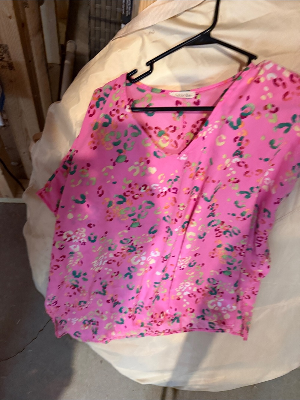 Pink cheetah poncho ( oversized could fit medium) Jules and James